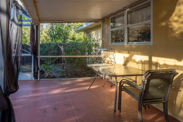 view of patio with fence
