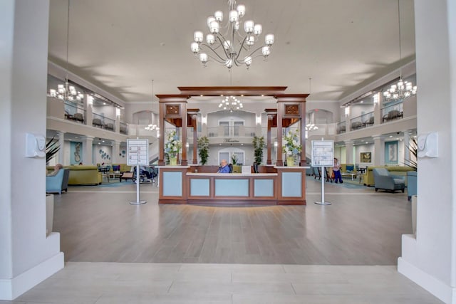 138 Monaco C, Delray Beach, FL 33446 - reception with a chandelier