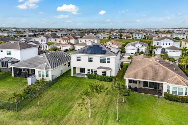 aerial view featuring a residential view