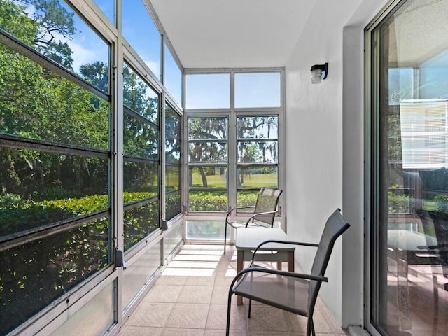 view of sunroom