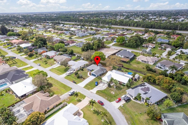 aerial view featuring a residential view