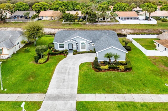 drone / aerial view featuring a residential view