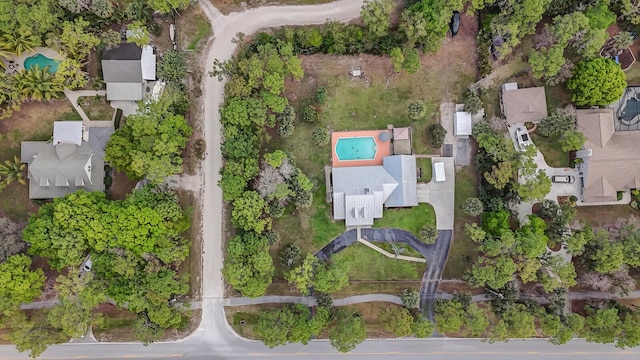 drone / aerial view with a residential view