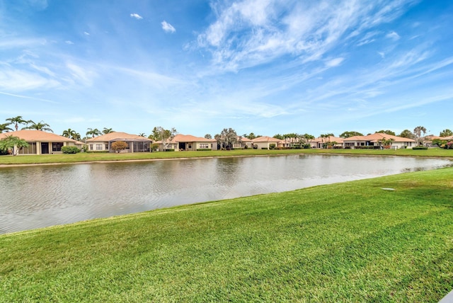 property view of water featuring a residential view