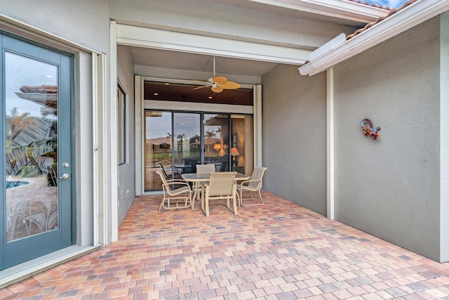 view of patio with outdoor dining area