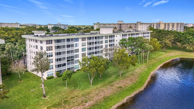 view of property with a water view