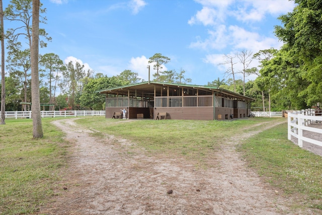 view of horse barn