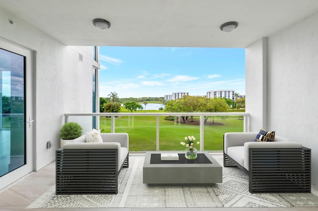 balcony with outdoor lounge area