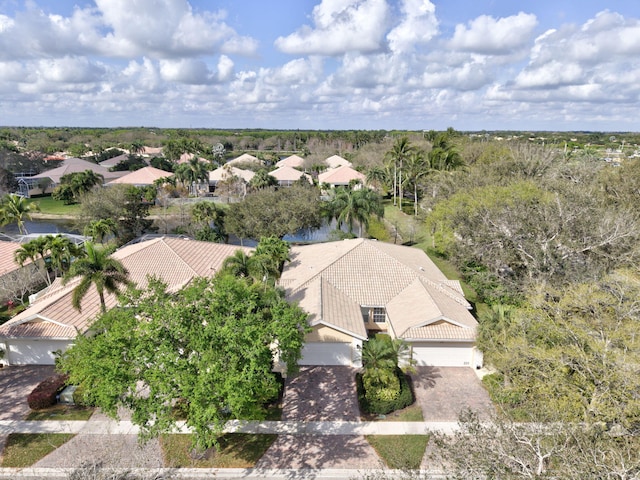 drone / aerial view featuring a residential view