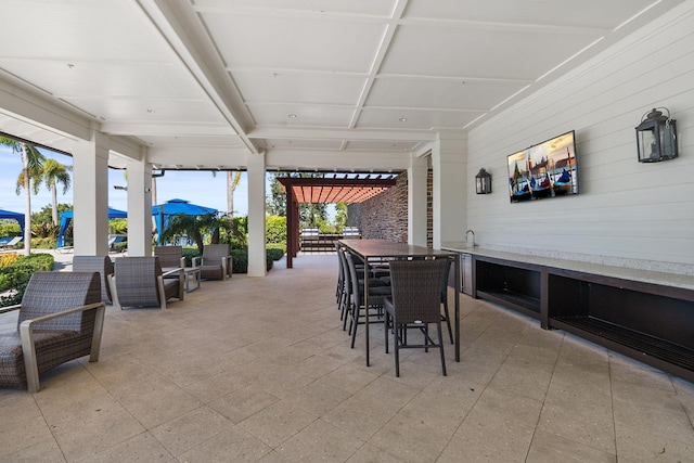 view of patio / terrace featuring an outdoor living space