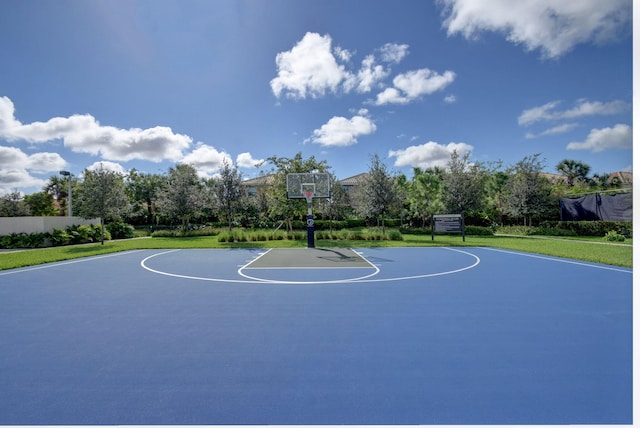 view of sport court with community basketball court