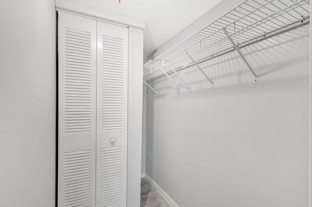 view of walk in closet