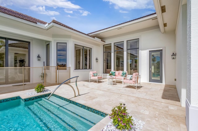 view of pool with a patio