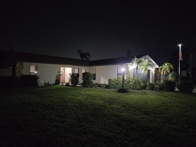 exterior space with a lawn