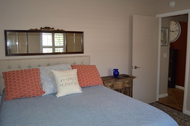 view of tiled bedroom