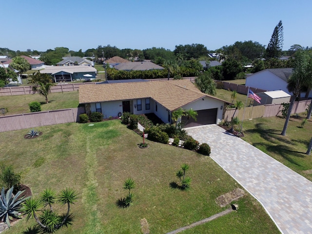 drone / aerial view featuring a residential view