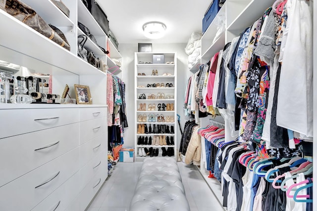 view of walk in closet