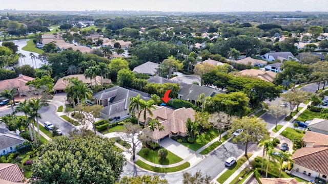 bird's eye view with a residential view