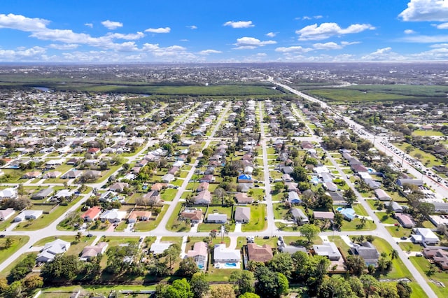 bird's eye view featuring a residential view