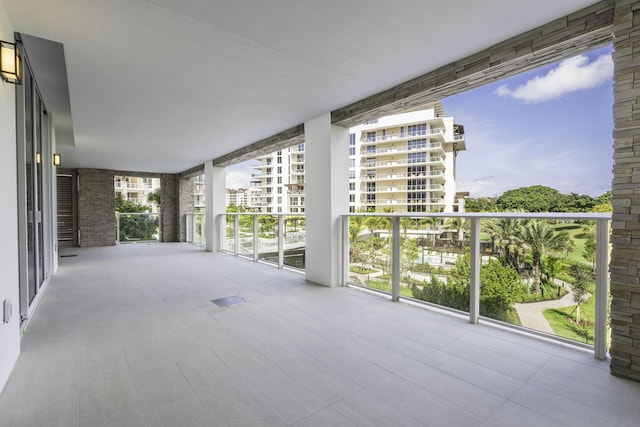 balcony featuring a city view