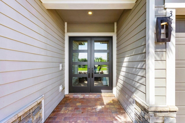 entrance to property with french doors