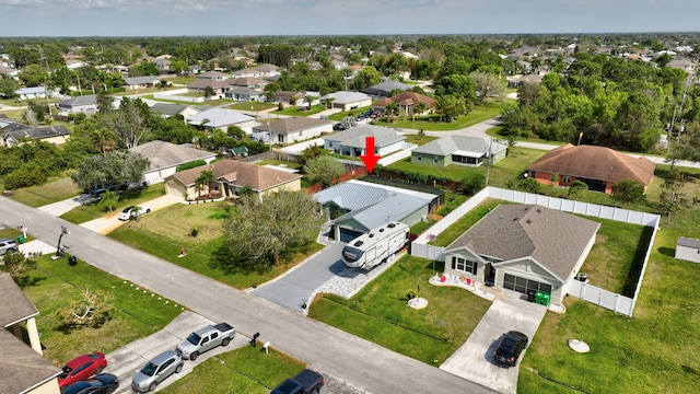 birds eye view of property featuring a residential view