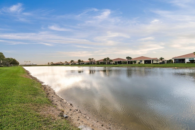 property view of water with a residential view