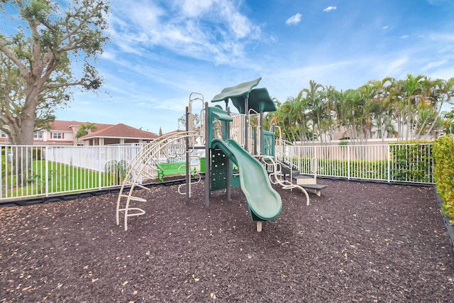 community playground with fence