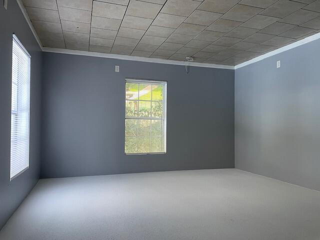 empty room with ornamental molding