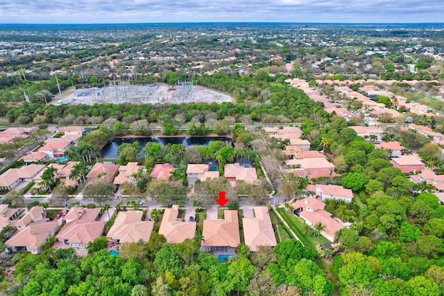 aerial view featuring a residential view