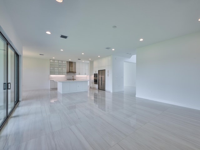 8107 Crystal Downs Ave, Boca Raton, FL 33434 - unfurnished living room with a sink and recessed lighting