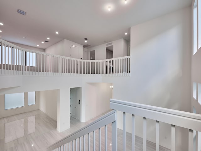 8107 Crystal Downs Ave, Boca Raton, FL 33434 - stairway featuring a towering ceiling and recessed lighting