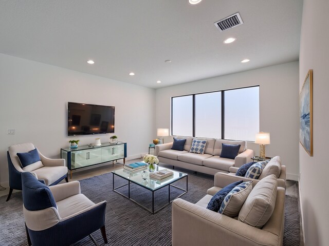 8107 Crystal Downs Ave, Boca Raton, FL 33434 - living room featuring recessed lighting and baseboards
