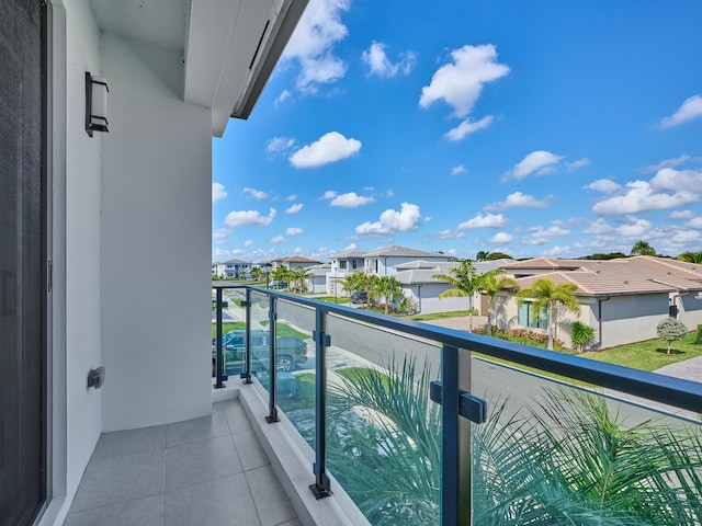 balcony with a residential view