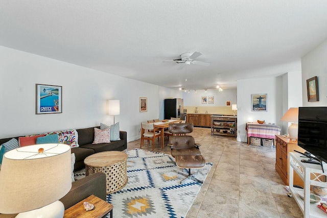 8202 Ambach Way, Hypoluxo, FL 33462 - living room with ceiling fan