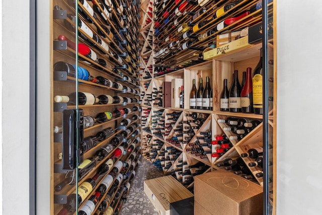 view of wine room