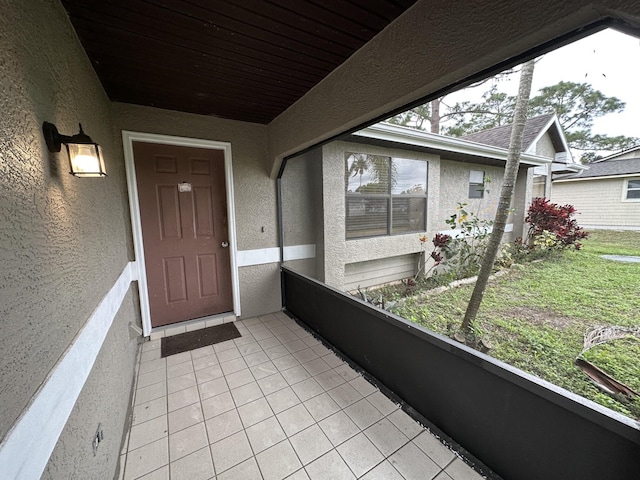 view of sunroom