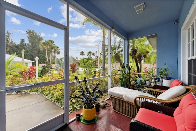 sunroom / solarium with visible vents