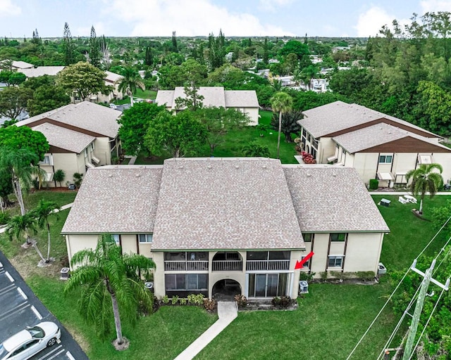 bird's eye view with a residential view