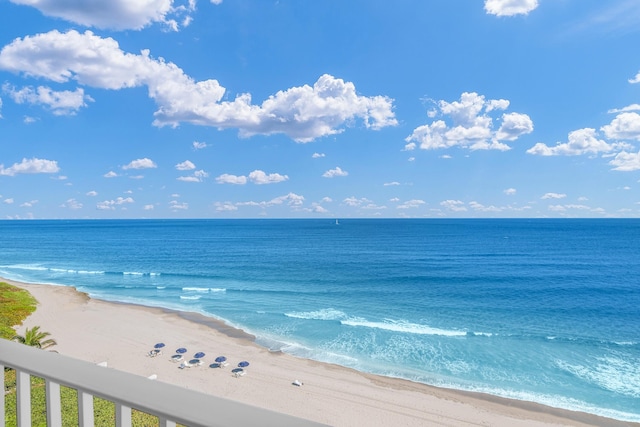 water view featuring a beach view