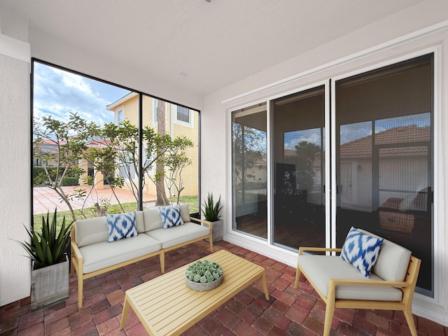 view of sunroom