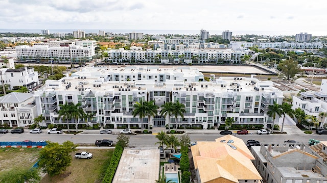 bird's eye view with a view of city