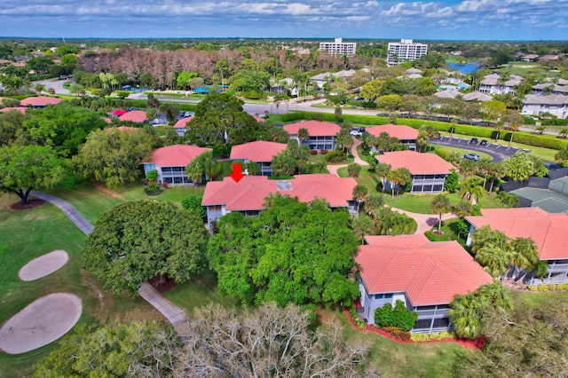 drone / aerial view with a residential view