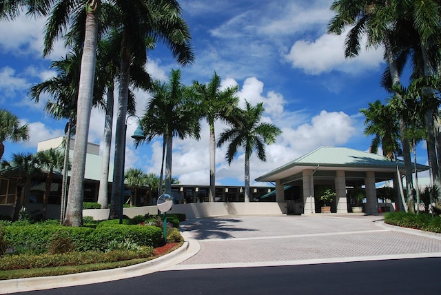 view of street featuring curbs