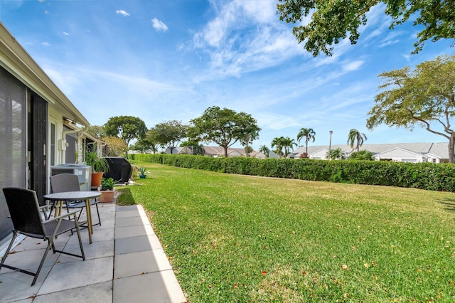 view of yard with a patio