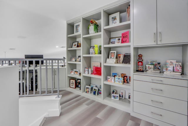 interior space with wood finished floors