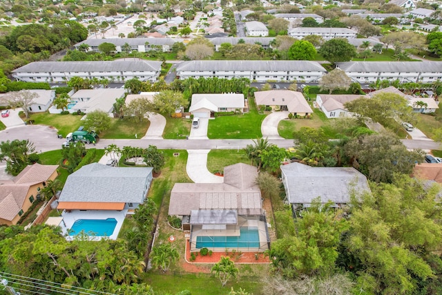 drone / aerial view featuring a residential view