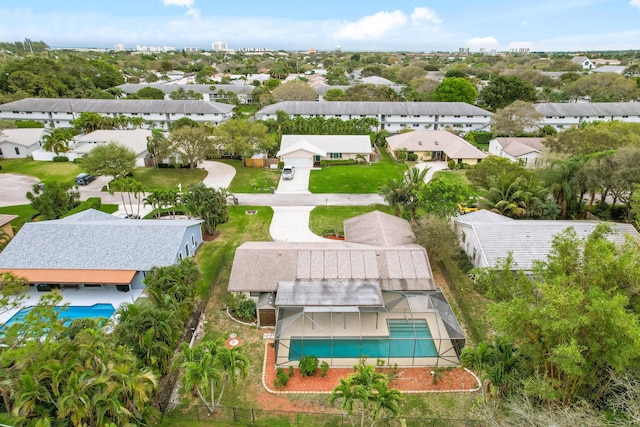 bird's eye view featuring a residential view