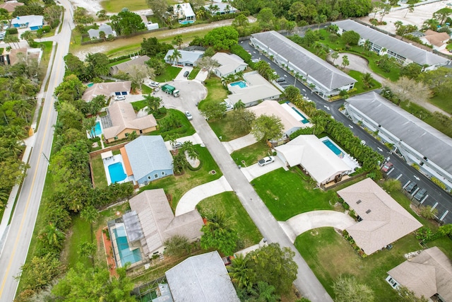 drone / aerial view featuring a residential view