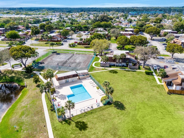 drone / aerial view featuring a residential view